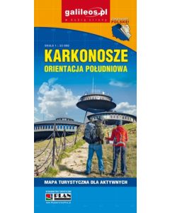 Karkonosze orientacja południowa mapa laminowana