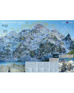 Mięgusze i Cubryna wprost od Morskiego Oka (składana). Ściany Tatr TOPO nr 8'